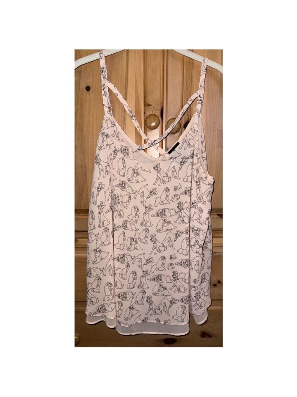 Women's Disney Pink & Black Lady and the Tramp Camisole Plus 1X - Picture 6 of 9